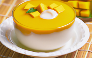 Mango Coconut Pudding: A creamy and delicious dessert that combines the sweetness of mangoes with the nuttiness of coconut. It can be served warm or chilled, and is perfect for a cozy night in.