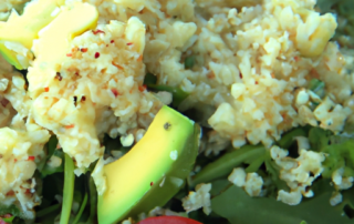 Arugula and Quinoa Salad: Mix arugula with cooked quinoa, sliced cherry tomatoes, diced avocado, and crumbled feta cheese. Dress with a lemon vinaigrette.