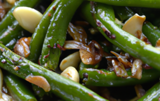 Sauteed green beans with garlic and almonds