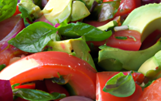 Avocado and Tomato Salad: Mix diced avocado, cherry tomatoes, red onion, and fresh basil for a refreshing and flavorful salad.