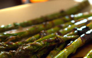 Roasted asparagus with garlic and balsamic vinegar