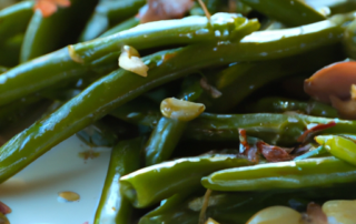 Sauteed green beans with garlic and almonds