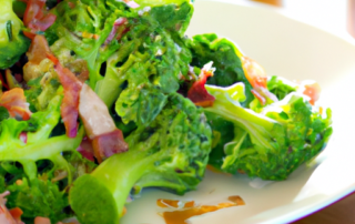 Broccoli and bacon salad with a honey mustard dressing