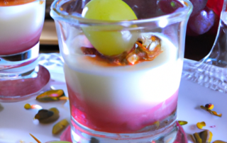Grape and vanilla panna cotta: A creamy and indulgent dessert made with roasted grapes and vanilla-infused cream.