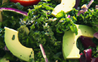 Kale and Avocado Salad: Toss kale with avocado, cherry tomatoes, red onion, and a creamy avocado dressing for a healthy and delicious salad that\'s perfect for a light lunch or dinner.
